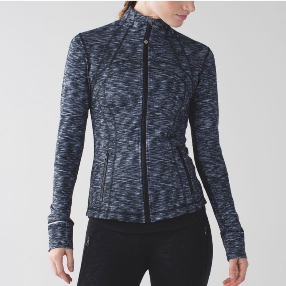 Lululemon Define Jacket in Dramatic Static White Black Space Dye Zip Up 8